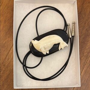 Ivory tusk men’s bolo tie